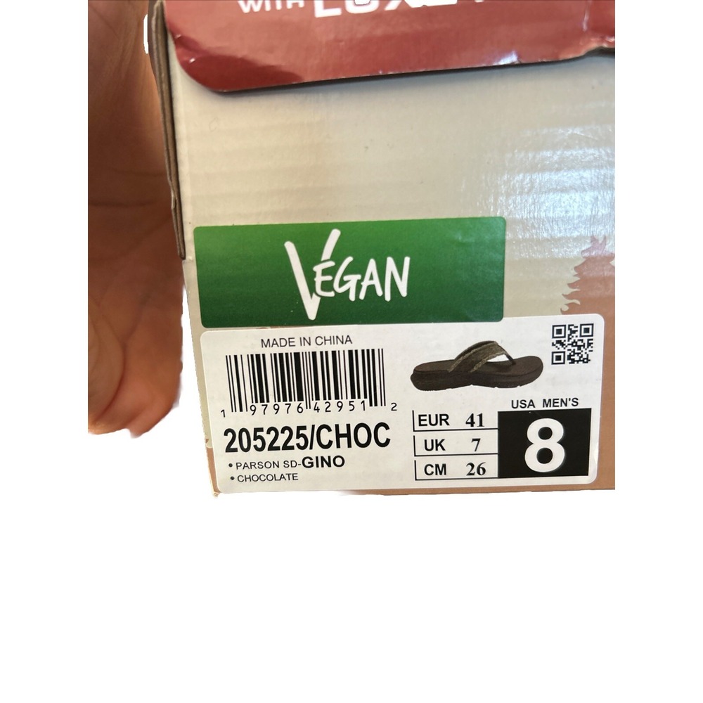 Skechers Relaxed Fit With Luxe Foam Flip Flops Brown 205225/CHOC Men Size 8 - Picture 7 of 7